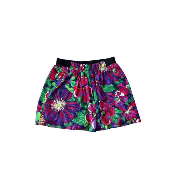 ECI Dresses & Skirts - Vintage ECI New York Purple Floral Mini Skirt Size XL